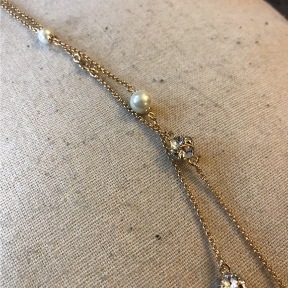 Kate Spade Lady Marmalade Long Layered Pearl gold necklace - Picture 2 of 3